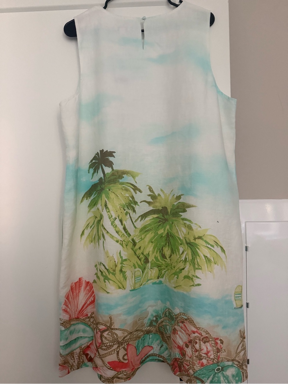 J.Jill Linen Tropical Island Print Shift Dress XL NWT - Picture 12 of 16